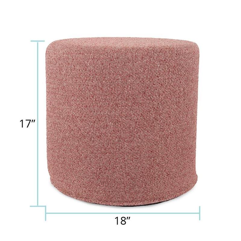 Allan Andrews No Tip Cylinder Ottoman with Cover, Panama Collection