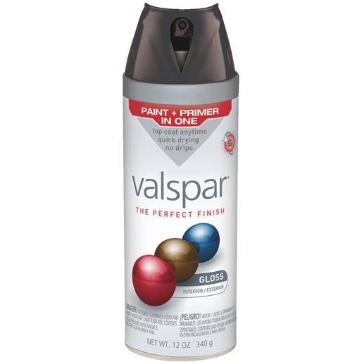 Valspar Gloss Black Spray Paint 410.0085048.076 Unit EACH Bed Bath