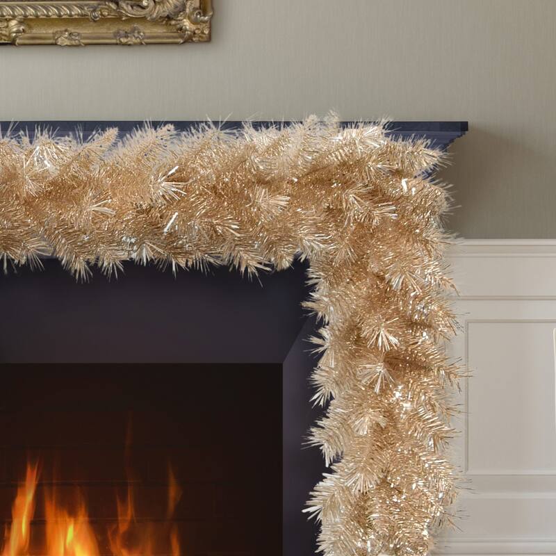 Round Valley Pine Artificial Christmas Garland - 9' x 10" - Rose Gold - Unlit