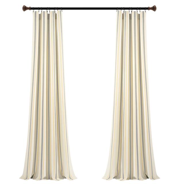 Lush Decor Farmhouse Stripe Yarn Dyed Cotton Window Curtain Panel Pair