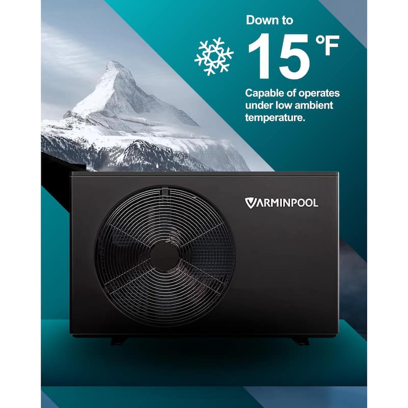 40000 BTU Pool Heat Pump for 13000 Gallon Swimming Pools - 35"L x 14"W x 22"H