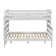 preview thumbnail 11 of 10, White Twin over Full Size Solid Wood Bunk Bed with Ladder and Fence for Kids, Boys and Girl, Bedroom