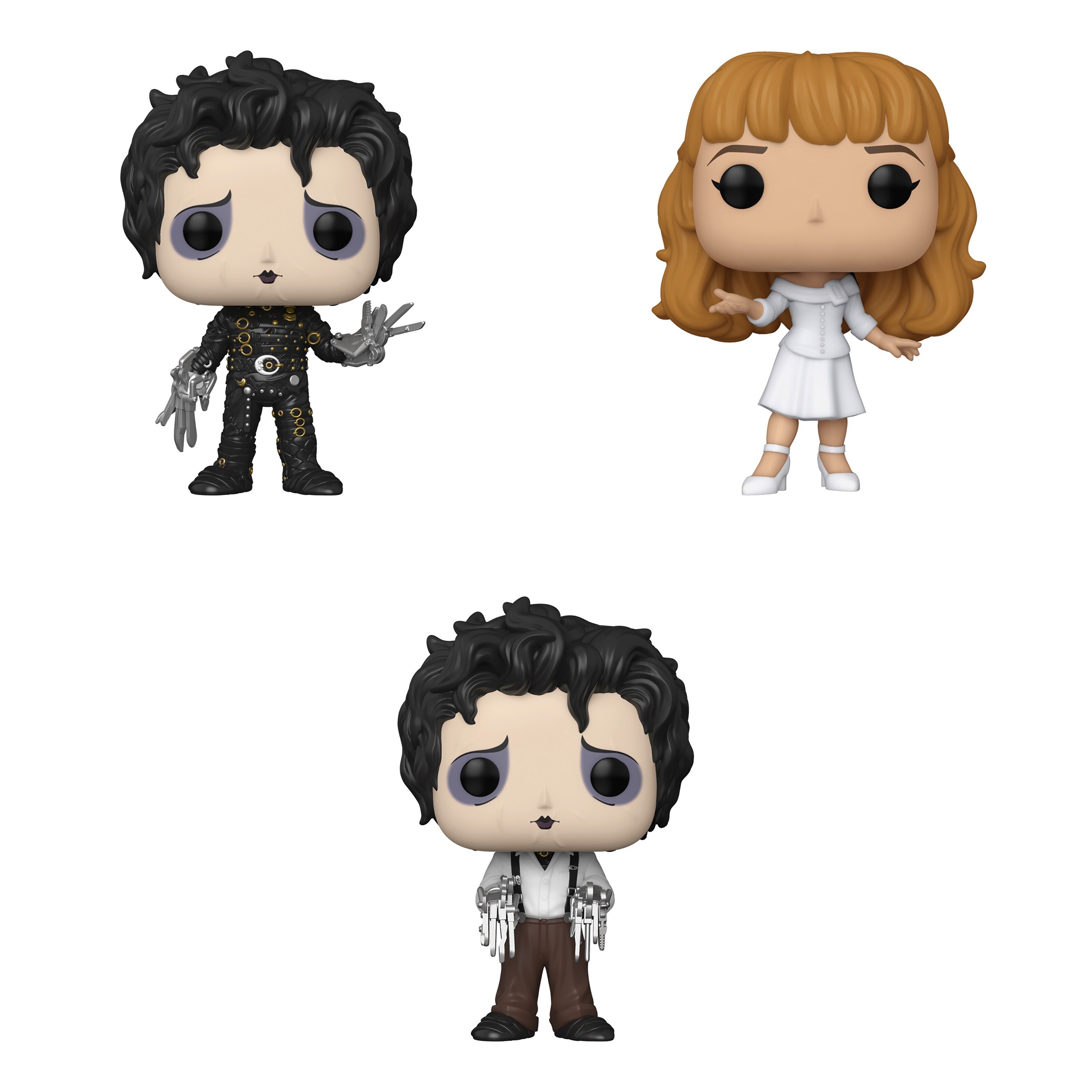 Funko Pop Movies Edward Scissorhands Collectors Set Edward Scissorhands Kim In White Dress Edward In Dress Clothes Overstock 32176008