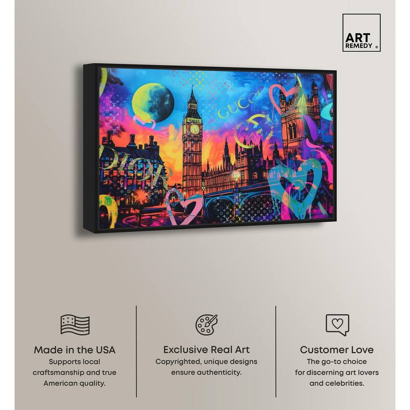 London Graffiti Canvas by Art Remedy
