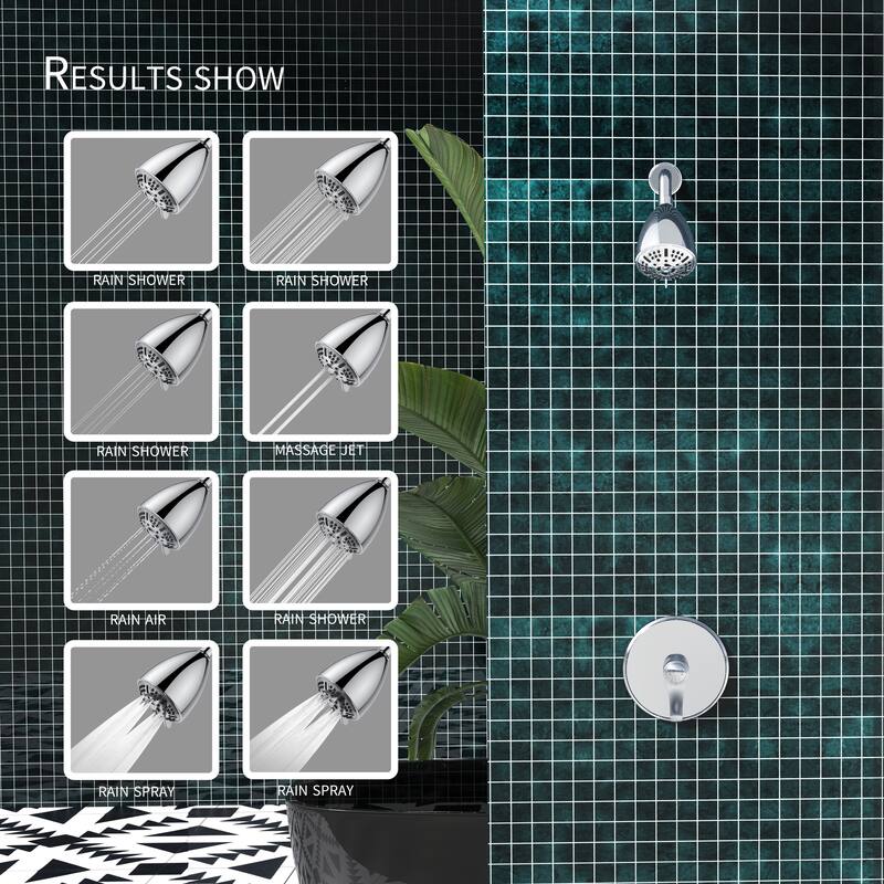 GIVINGTREE Single-Handle 8-Spray Shower Faucet (Valve Included)
