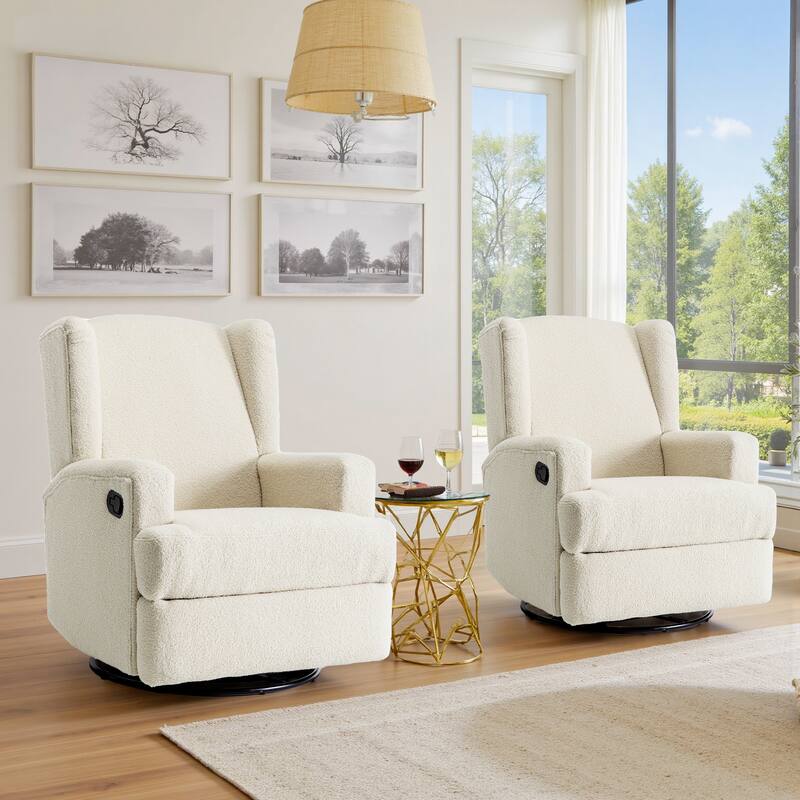 Swivel Glider Rocker Nursery Recliner Chair set of 2