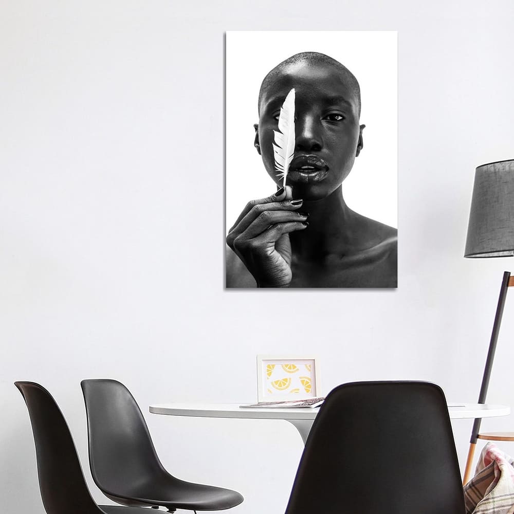 iCanvas "White Feather" by Gregory Prescott Canvas Print