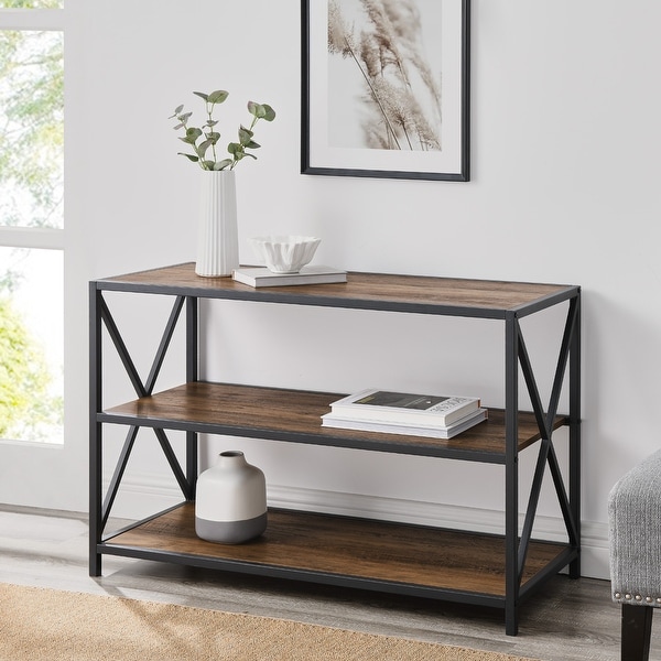 Carbon Loft Hattie 40-inch X-frame Bookshelf. Opens flyout.