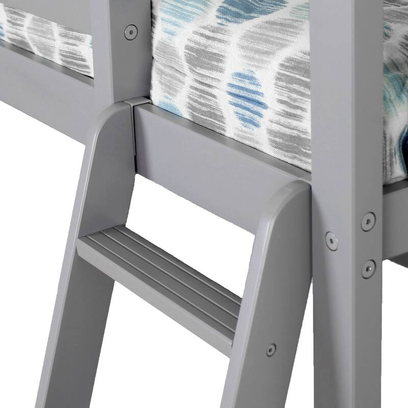 Max and Lily Twin Size High Loft Bed with Bookcase
