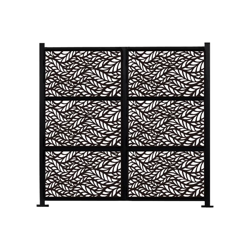 HighlanderHome Freestanding 8-foot Modular Metal Privacy Screen