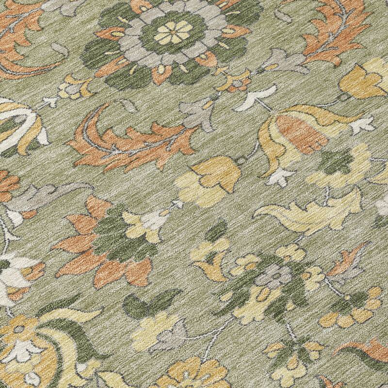 Machine Washable Indoor/ Outdoor Traditional Lanelle Chantille Rug