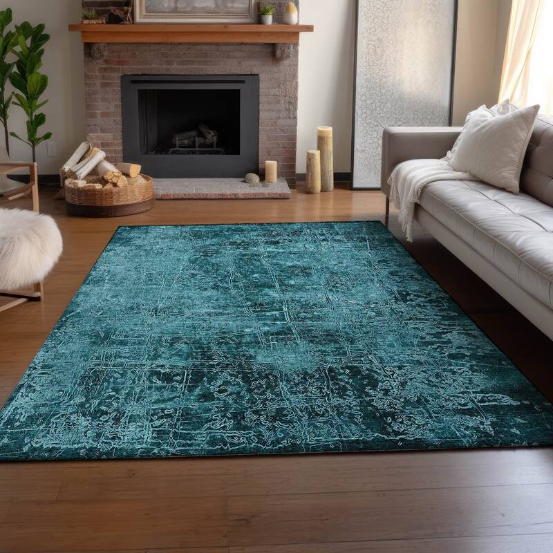 Premium Washable Super Soft Solid Abstract Mayfield Rug
