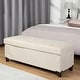 preview thumbnail 9 of 22, Fabric Upholstered Storage Ottoman, Bench for Entryway, Bedroom, Closet Beige