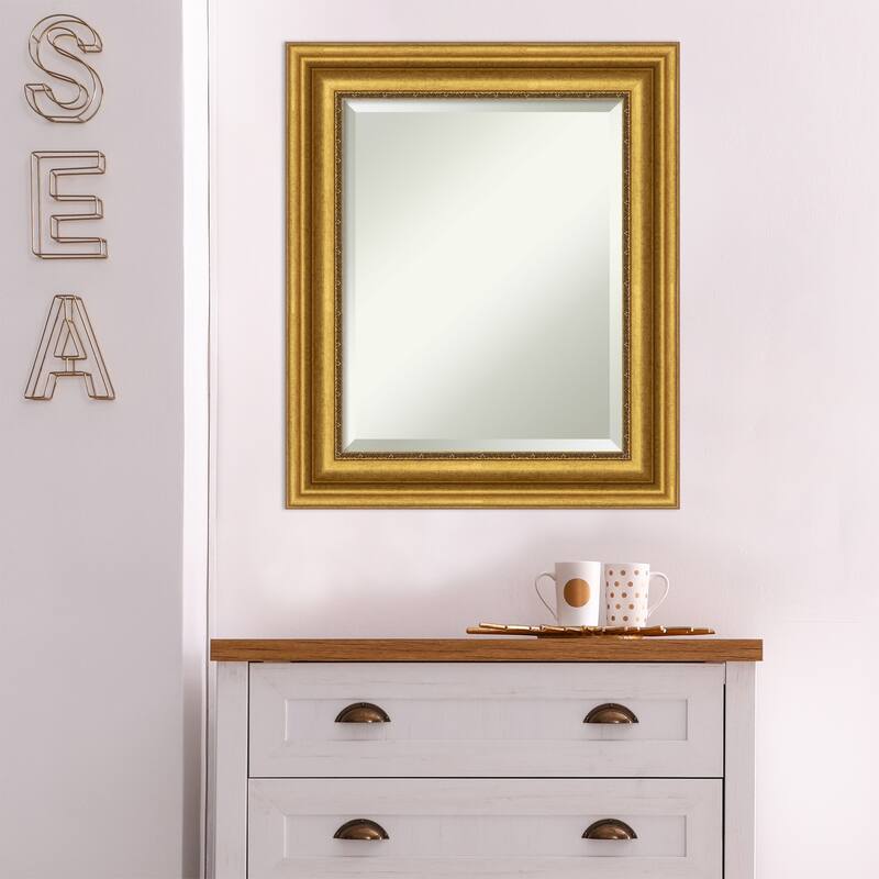 Beveled Wall Mirror - Parlor Gold Frame - Parlor Gold