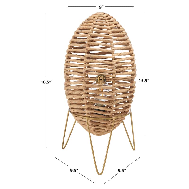 SAFAVIEH Lighting Uljana Tropical Coastal Boho 19-inch Table Lamp - 10 In. W x 10 In. D x 19 In. H - 10Wx10Dx19H