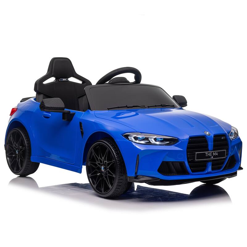 BMW M4 12v Kids ride on toy car 2.4G W/Parents Remote Control,Three speed adjustable,A handle with wheels and a pull