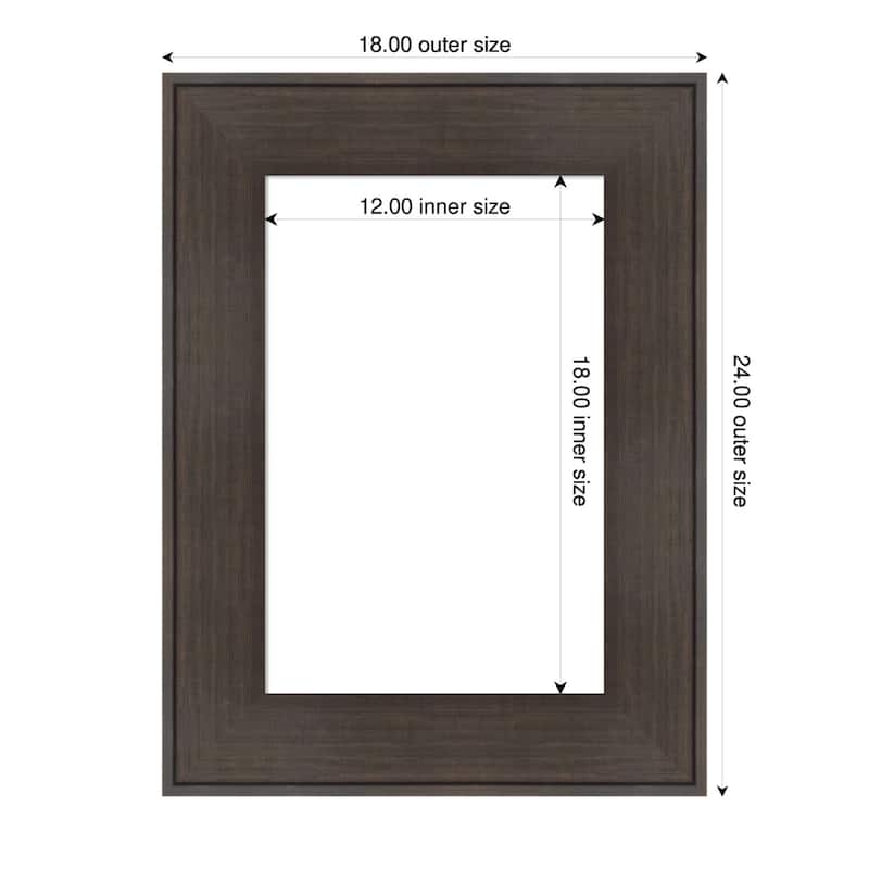 Amanti Art William Rustic Woodgrain Framed Dry Erase Magnetic Board - 18 x 24 in