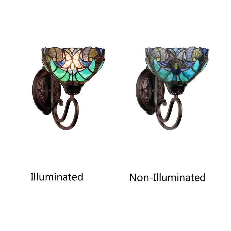 Tiffany Design, Victorian Style 1-Light Wall Sconse