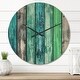 preview thumbnail 1 of 6, Designart 'Painted Wooden Planks' Oversized Modern Wall CLock 23 in. wide x 23 in. high