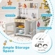 preview thumbnail 6 of 6, Wooden Kitchen Toy Set with Stove, Sink and Cooking Accessories - 24" x 12" x 33"