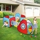 preview thumbnail 9 of 8, 5-in-1 Kids Play Tent Tunnel Set with Ball Pit and Tents Indoor Outdoor Playhouse for Toddlers - 30.7 x 30.7 x 33.9''
