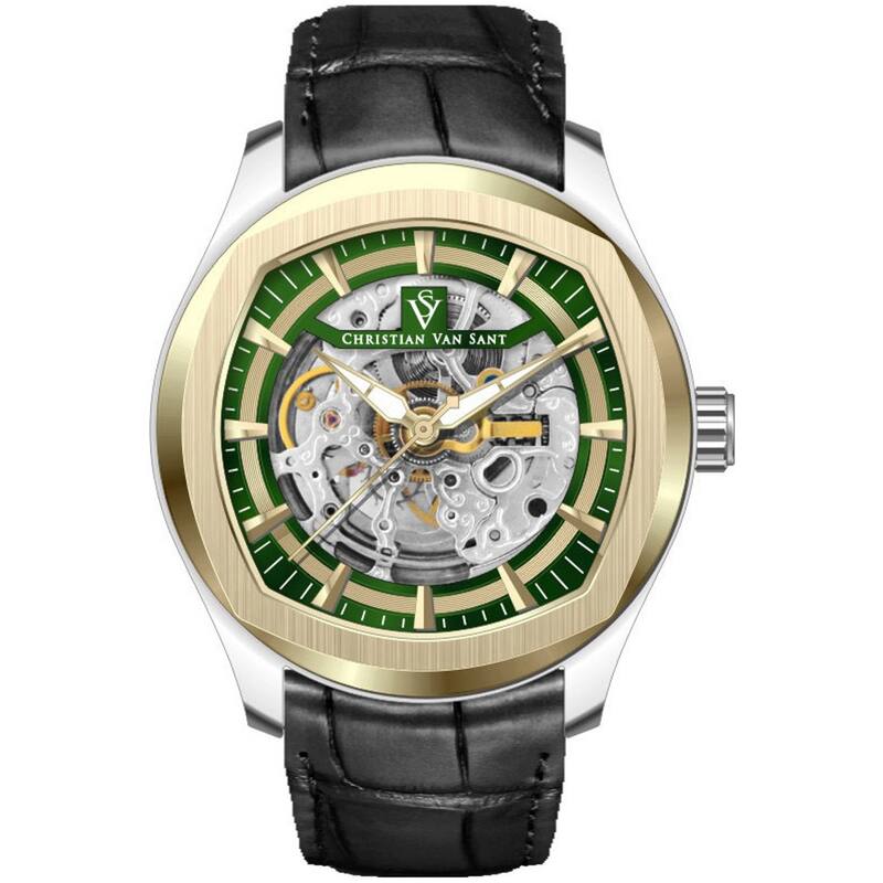 Christian Van Sant Men's Romeo Green Dial Watch - CV9503 - 6 (36)