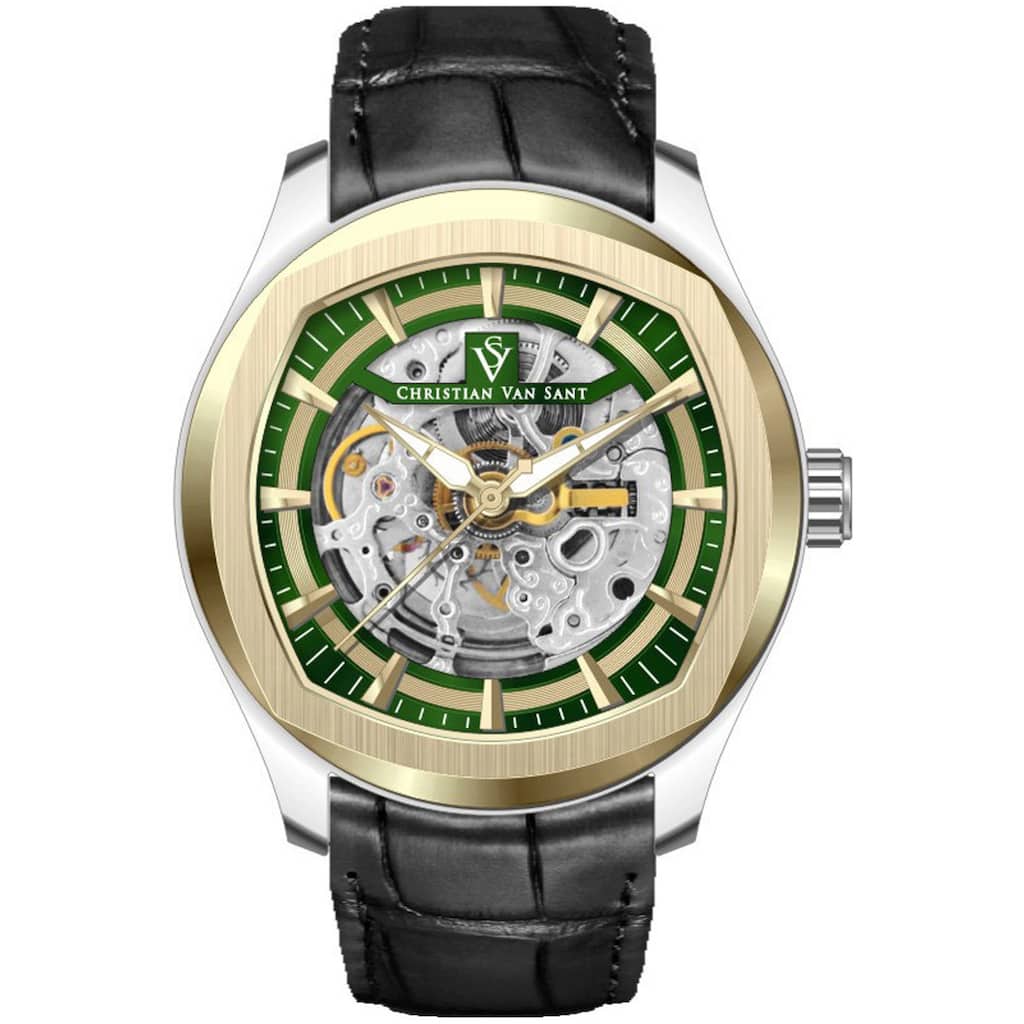 Christian Van Sant Men's Romeo Green Dial Watch - CV9503 - 6 (36)