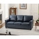 preview thumbnail 20 of 44, Rita Living Room 3-Seat Genuine Leather Sofa with Solid Wood Legs and Nailhead NAVY