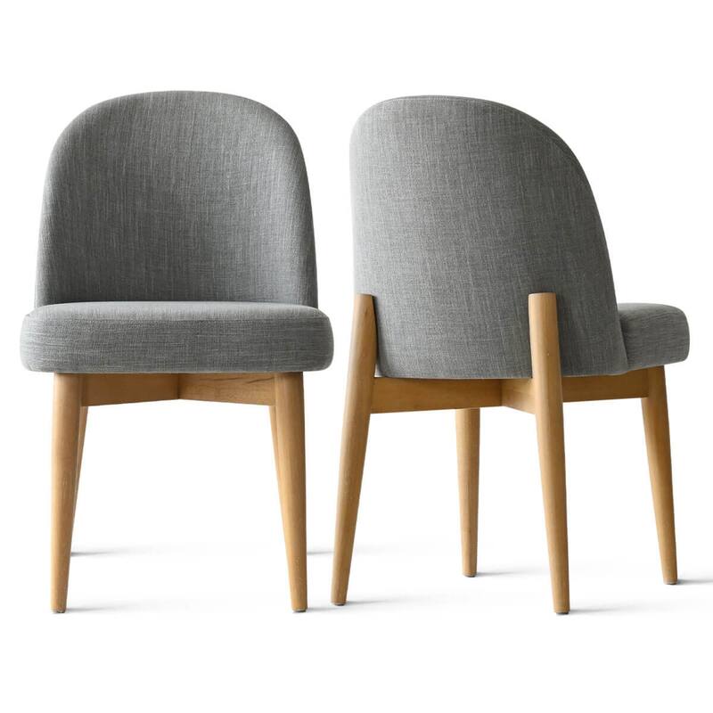 Linen Upholstered Parson Chair(Set of 2)