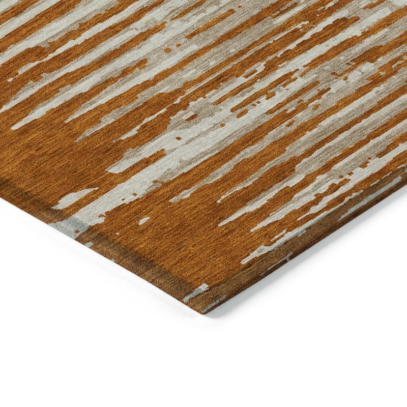 Machine Washable Indoor/ Outdoor Ombre Chantille Abstract Rug