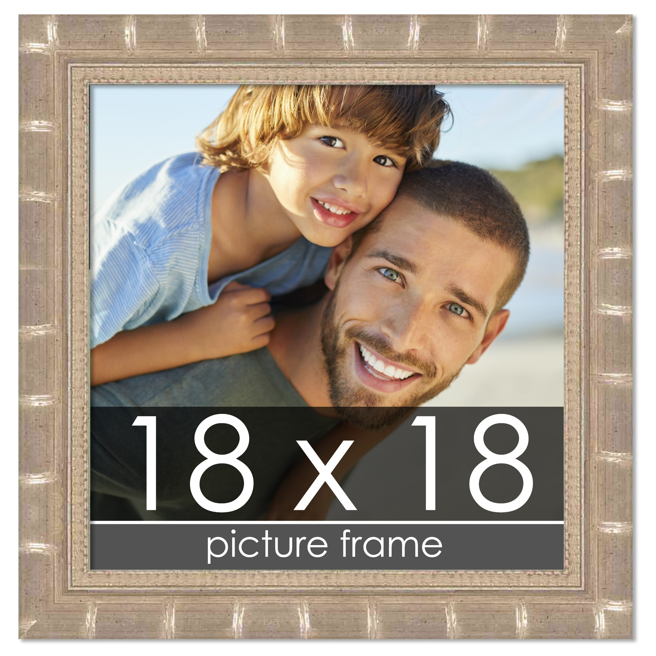 Poster Palooza 18x18 Frame Black Solid Wood Picture Square Frame Includes  UV Acrylic, Foam Board Backing & Hanging Hardware