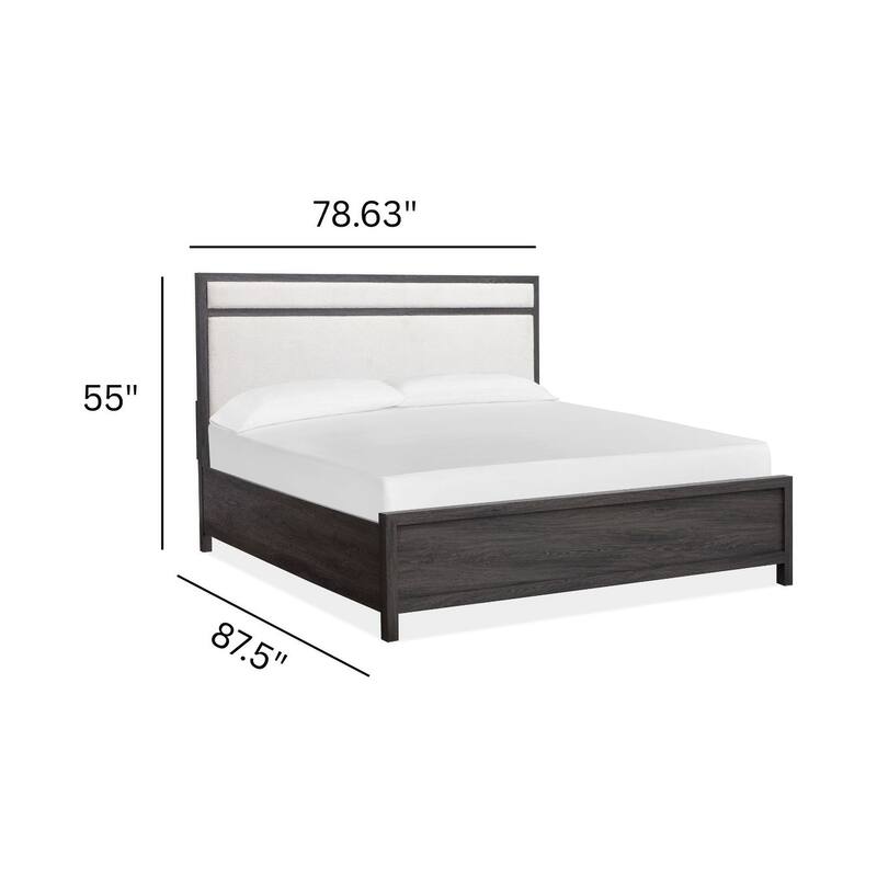 Magnussen Home Merrifield Raisin Black Upholstered Panel Bed