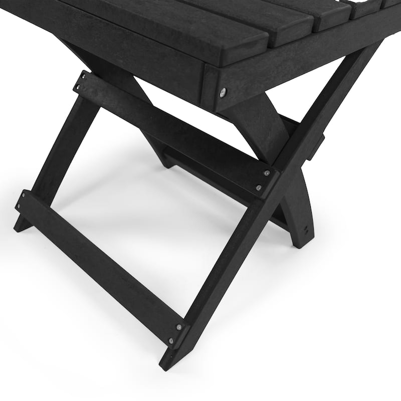 Santorini Fully Assembled All-Weather Recycled HDPE Outdoor Folding Side Table