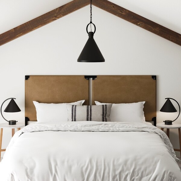 Nathan James Aspen King Bed Headboard Boucle Upholstered Headboard with Matte Metal Frame Bed Bath Beyond 36983099
