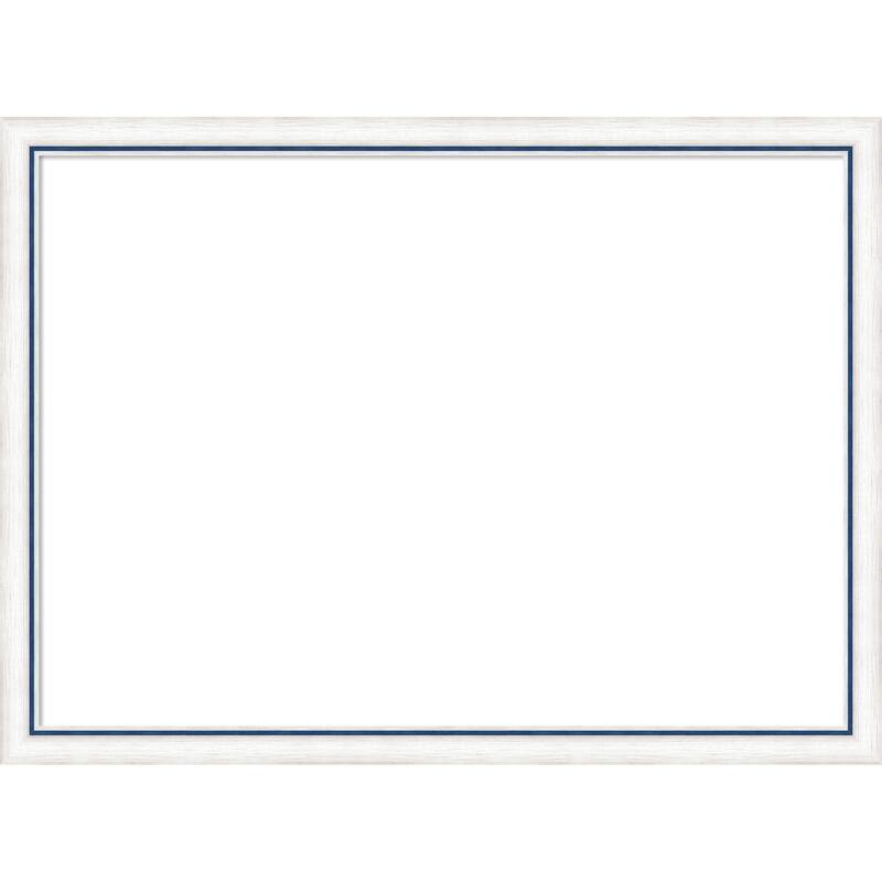 Amanti Art Morgan White Blue Framed Dry Erase Magnetic Board