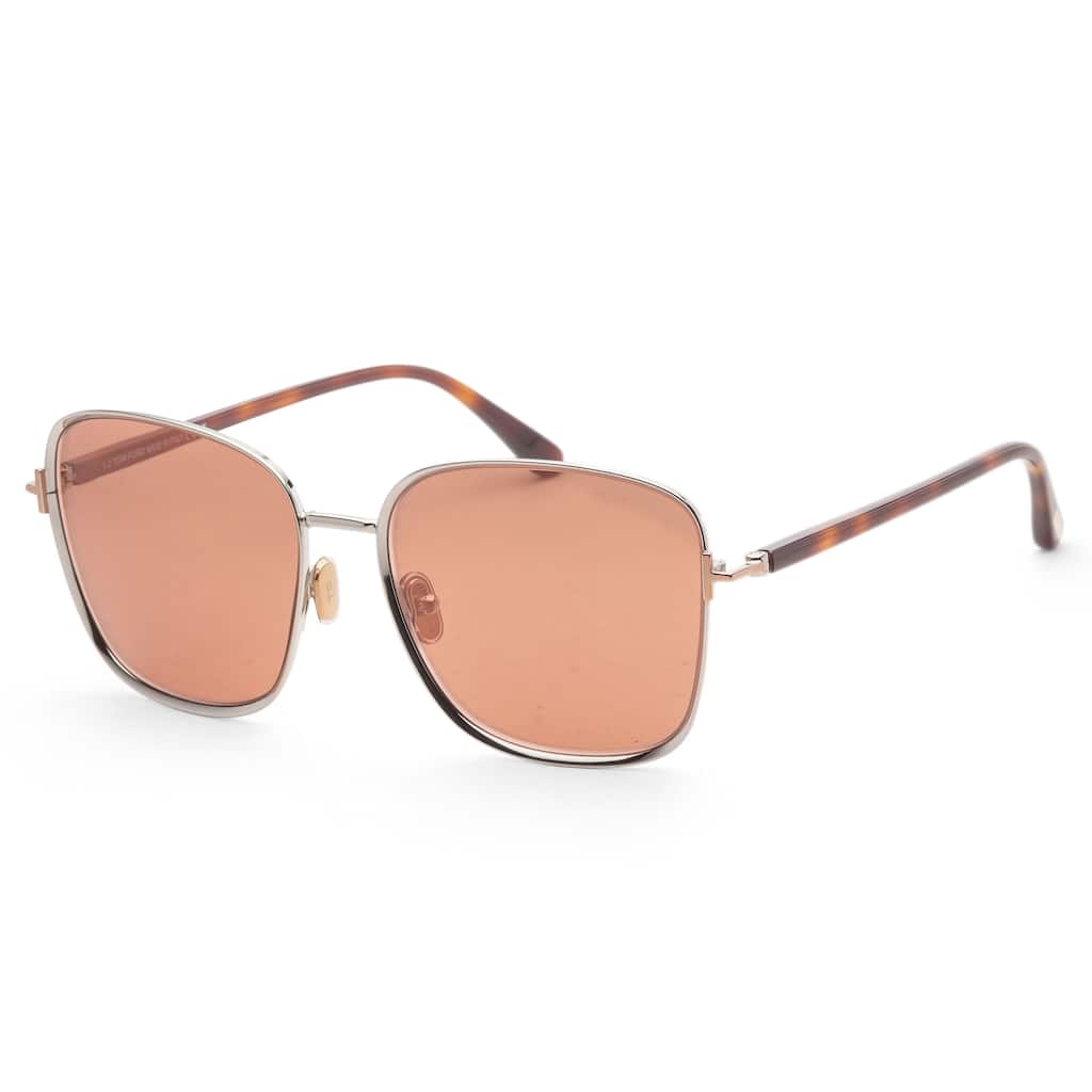 Tom Ford Women's 57mm Shiny Dark Ruthenium Sunglasses FT1029-12G-57