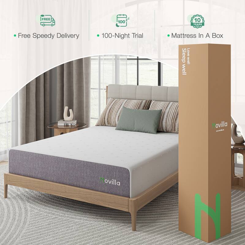 Novilla 12-inch Cool Gel-Infused Memory Foam Mattress