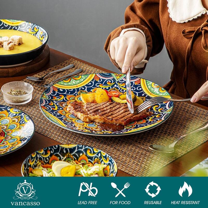 vancasso Bohemian Porcelain Pattern Dinnerware Set