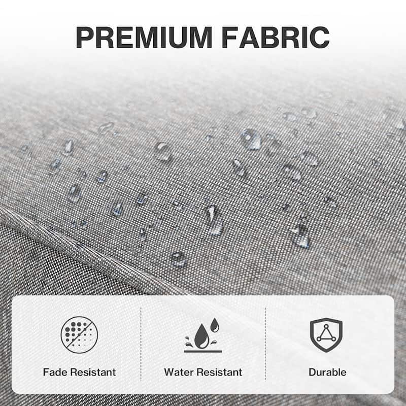 Aoodor Patio Furniture 3 Seater Aluminum Sofa Couch Deep Seat