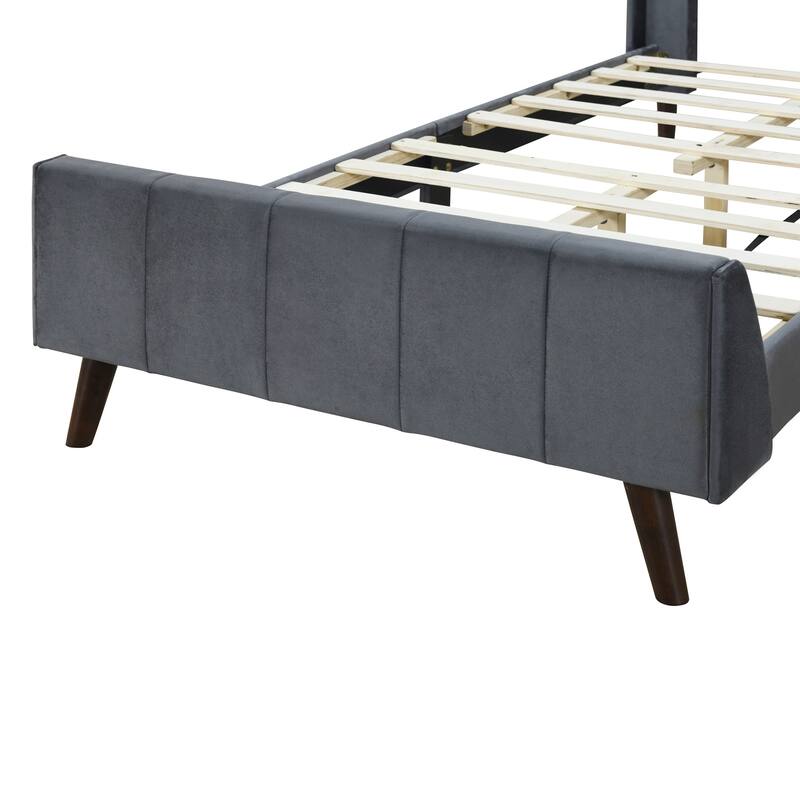 Upholstered Platform Bed, Velvet