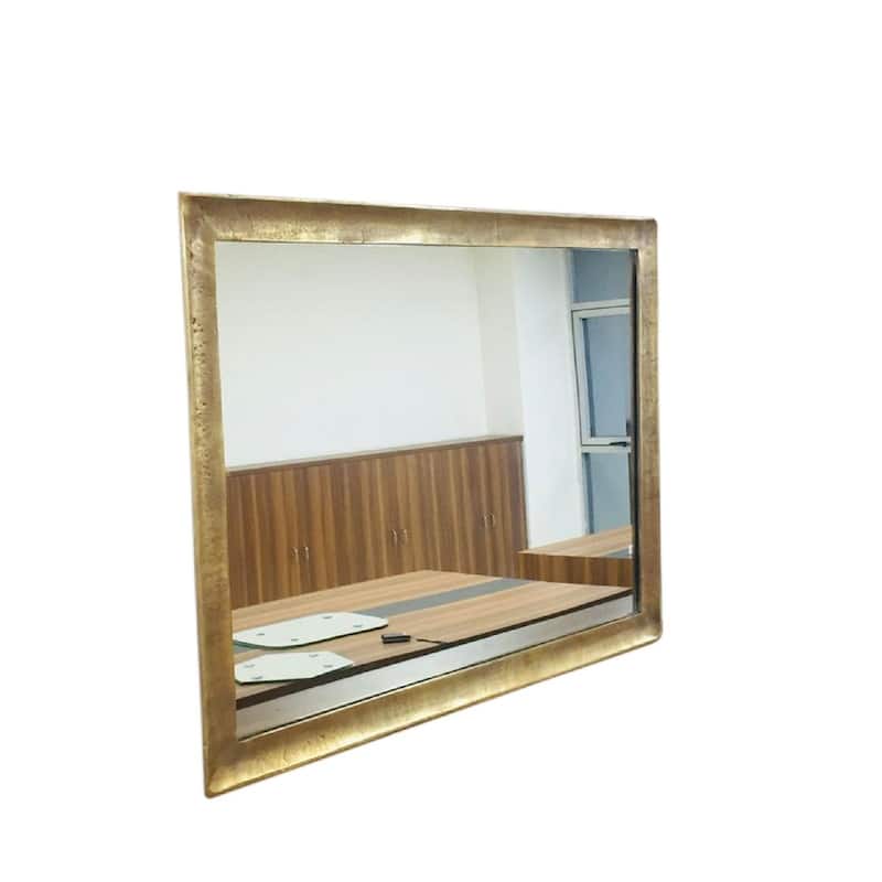 Curved Rectangular Aluminum Framed Wall Mirror - 32"