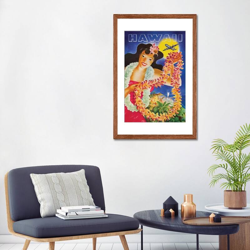 iCanvas "Hawaii Vintage Travel Poster (From Vector)" by Alessandro Della Torre