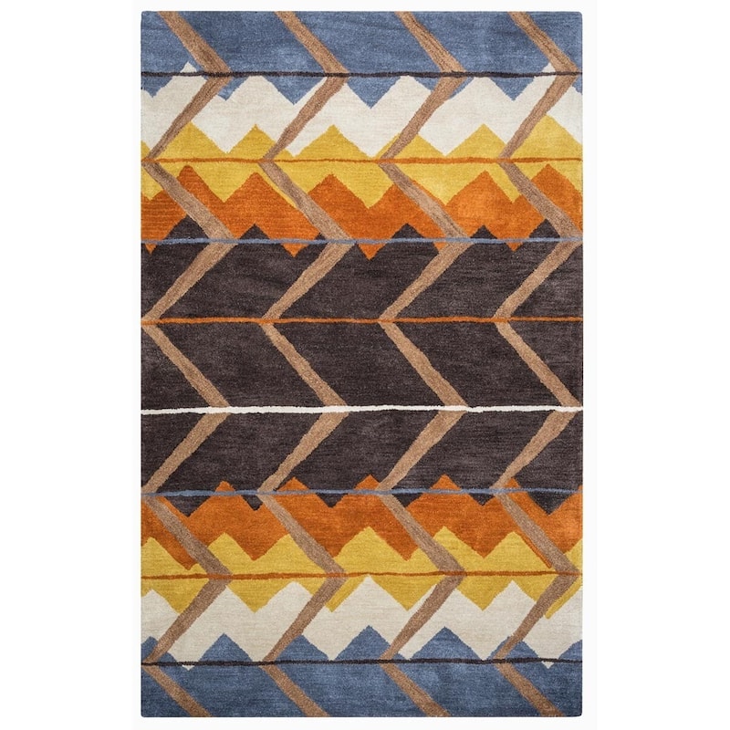 Alora Decor Pueblo Multi-colored Hand-tufted Wool Rug