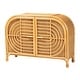 preview thumbnail 2 of 9, bali & pari Ovalet Modern Bohemian Natural Brown Rattan 2-Door Sideboard