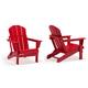 Laguna Folding Adirondack Chairs (Set of 2) - Red
