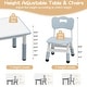preview thumbnail 13 of 15, Kids Table and 2 Chairs Set with Graffiti Desktop