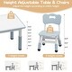preview thumbnail 5 of 8, Kids Table and Chair Set, Height Adjustable Toddler Table and 4 Chairs Set