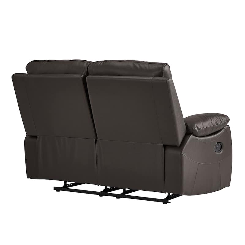 Harrington Faux Leather Manual Double Reclining Loveseat