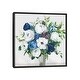 preview thumbnail 1 of 16, iCanvas "White-Blue Symphony" by Asia Jensen Framed Canvas Print Black - 18x18