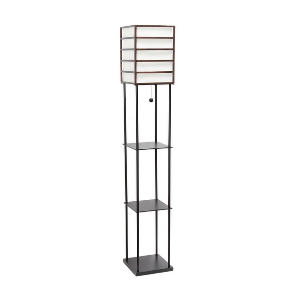 Bed bath and beyond 2025 floor lamp with shelves